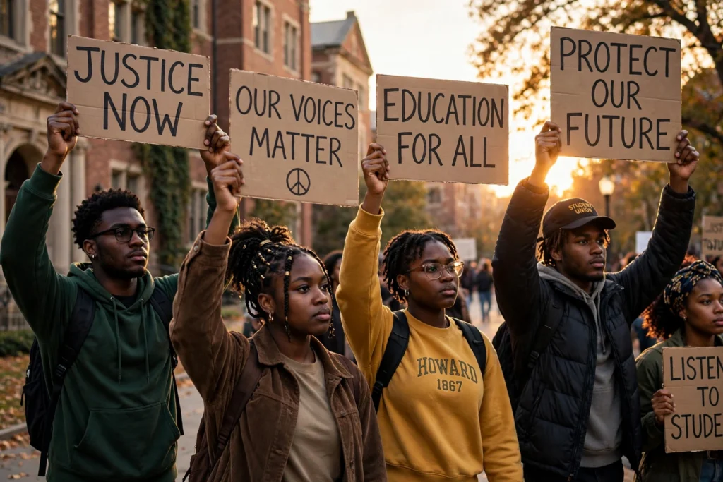 Mississippi students marching for Nolan Wells at Jackson State